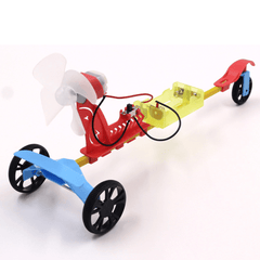 F1 Air Slurry Electric Racing Car Wind Tricycle DIY Toy Series Technology Assembly Model Toy for Kids Learning Gift