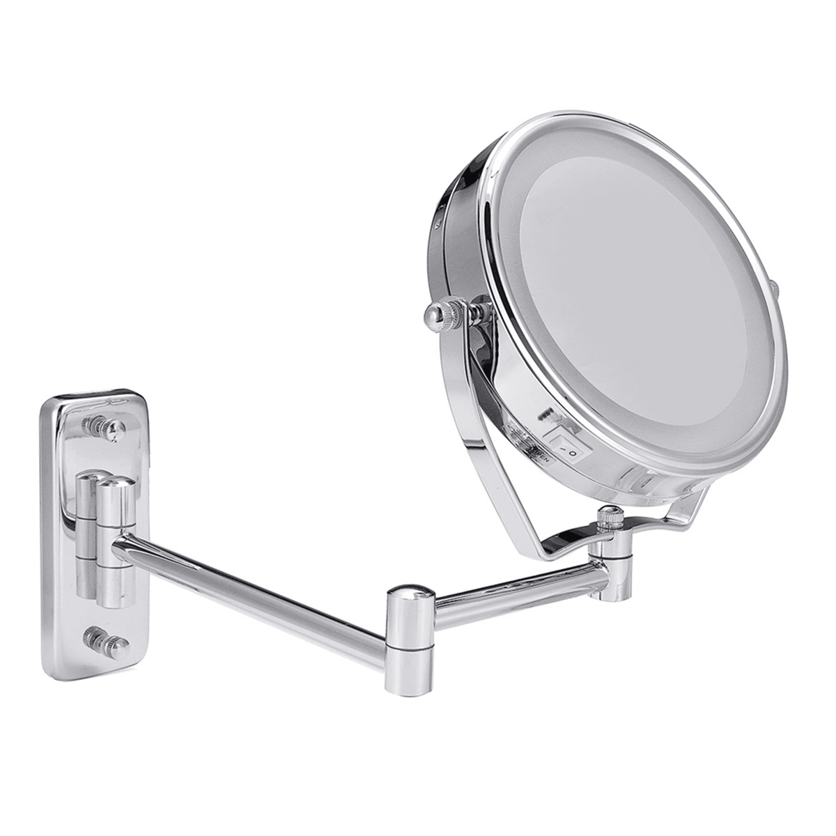 6" LED Lighted Wall Mount Bathroom Shaving Makeup Cosmetic Mirrors 7X Magnifying