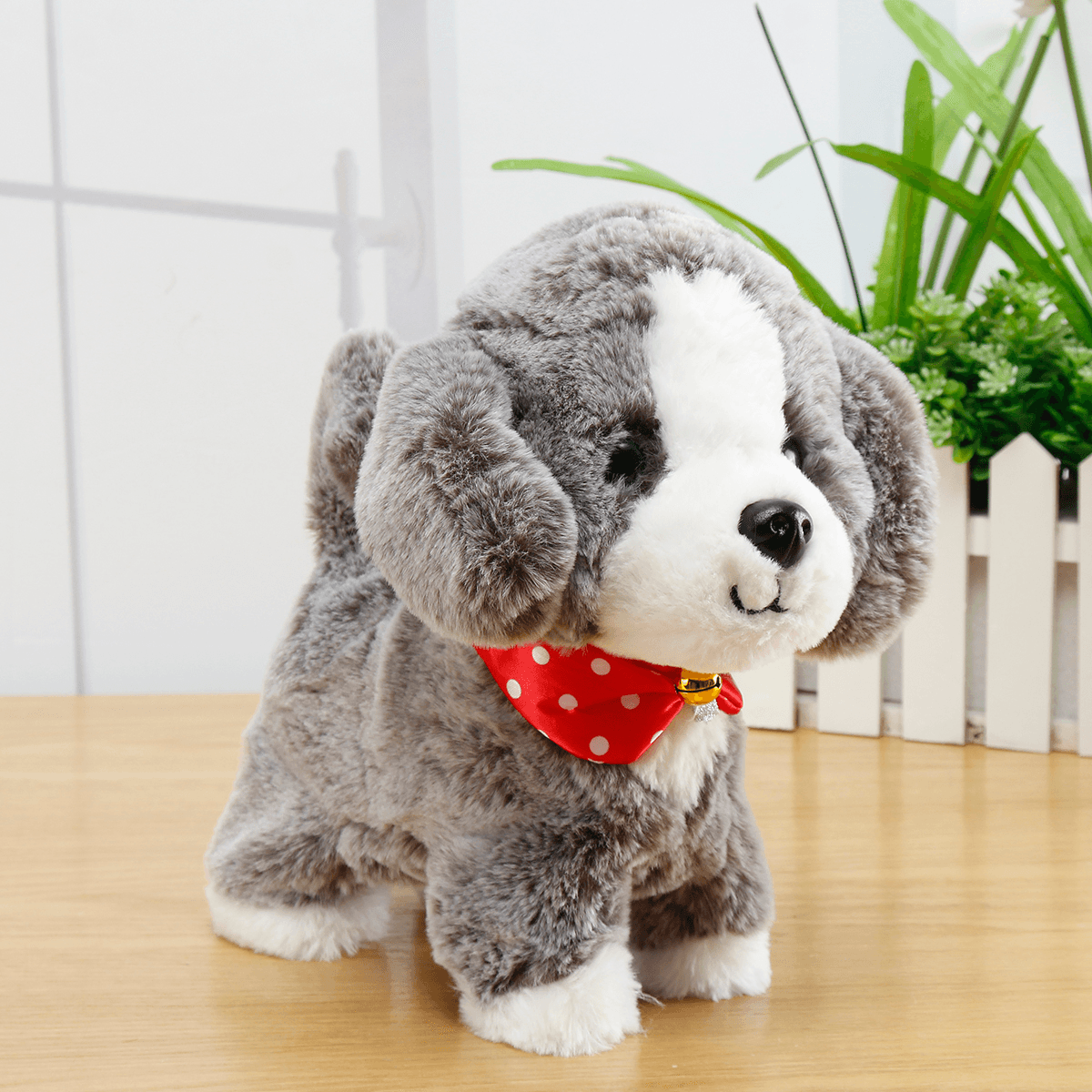 Electronic Interactive Robot Dog Pet Soft Stuffed Plush Toy Control Walk Sound Toy