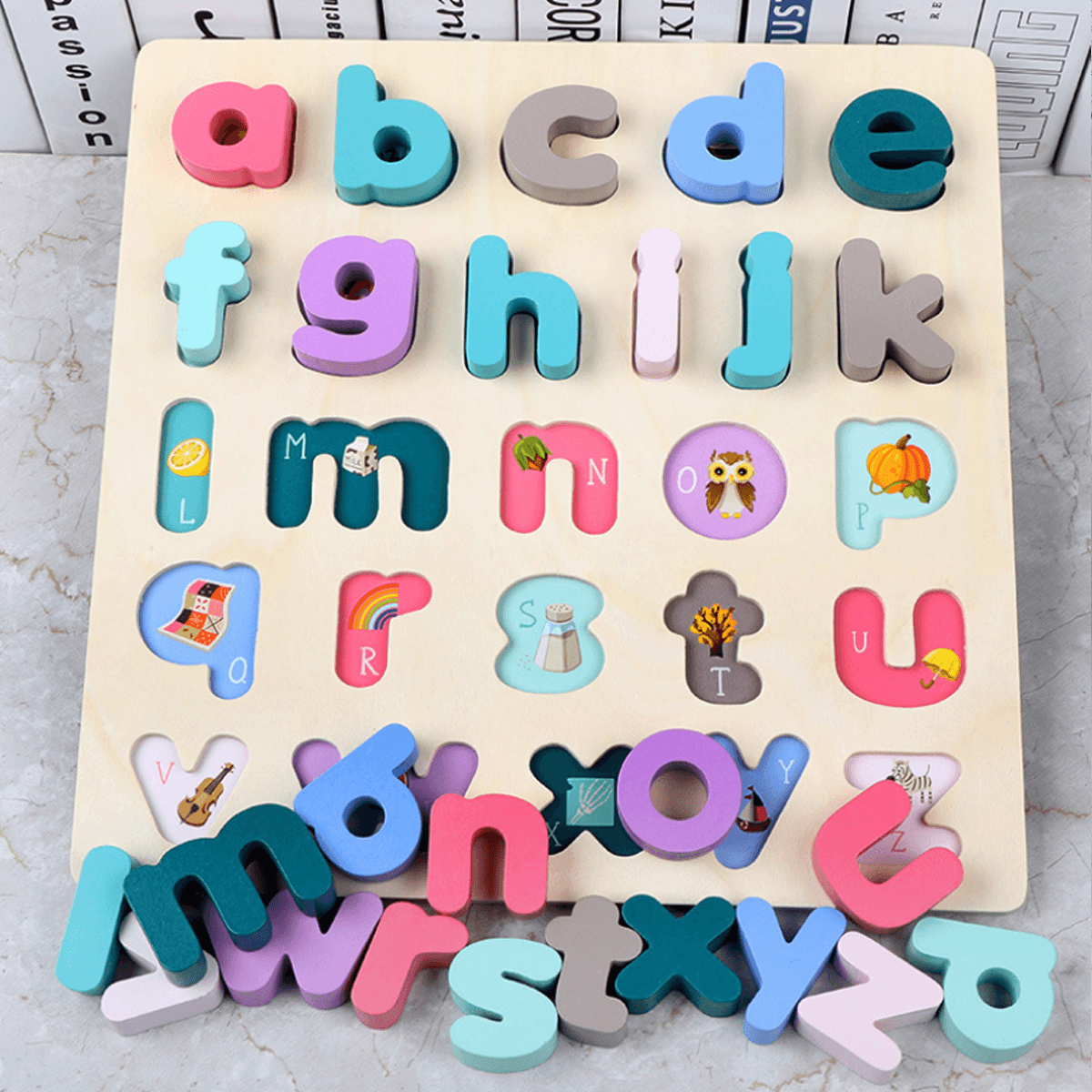 Alphanumeric Board Wooden Jigsaw Volume Wooden Baby Young Children Early Education Educational Toys