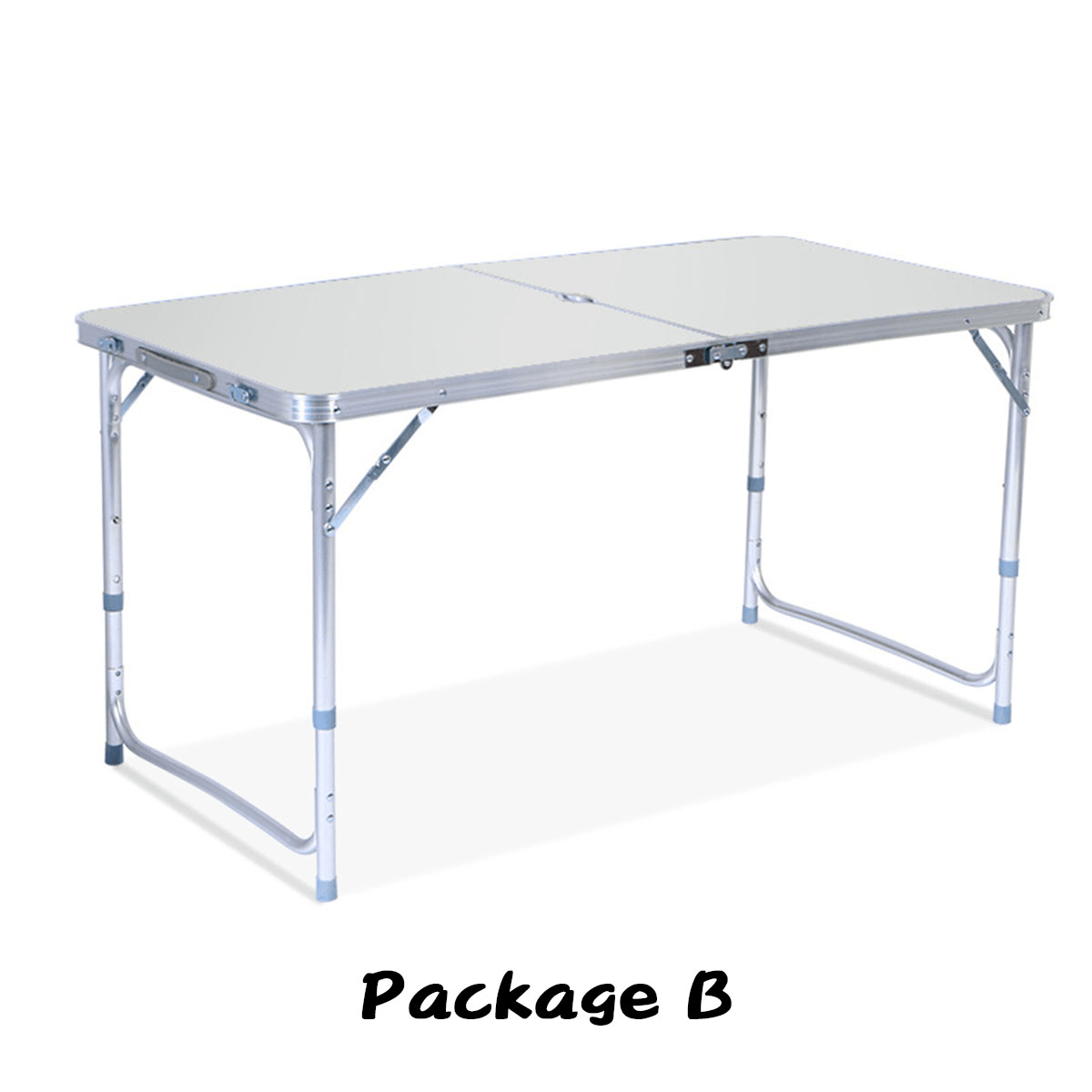 120X60Cm Portable Aluminum Alloy Folding Table Chair Height Adjustable Indoor Outdoor BBQ Camping Picnic Table Kit