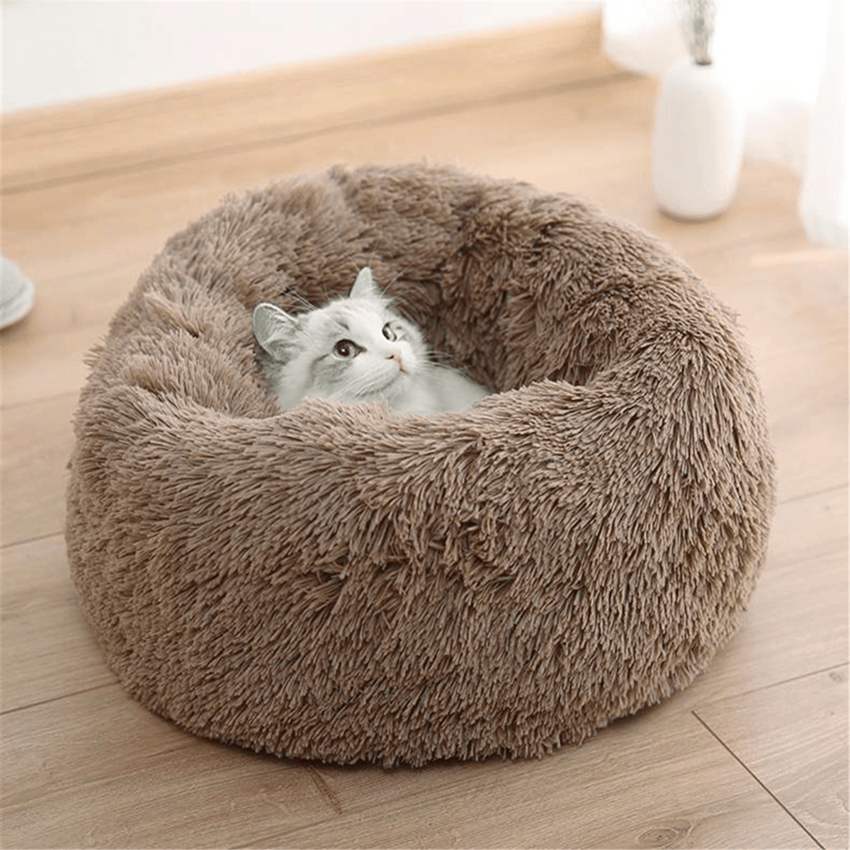 4 Size Dog Cat round Bed Sleeping Bed Plush Pet Bed Kennel Sleeping Cushion Puppy