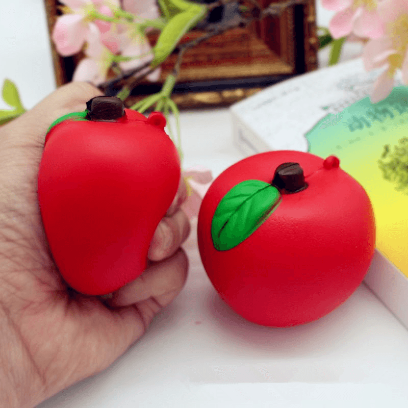 Squishy Red Apple 7Cm Soft Slow Rising Fruit Collection Decor Gift Toy