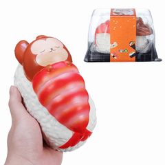 Yummiibear Squishy Foxy and Prawn Blanket Jumbo Sushi Toy Slow Rising with Packaging Box