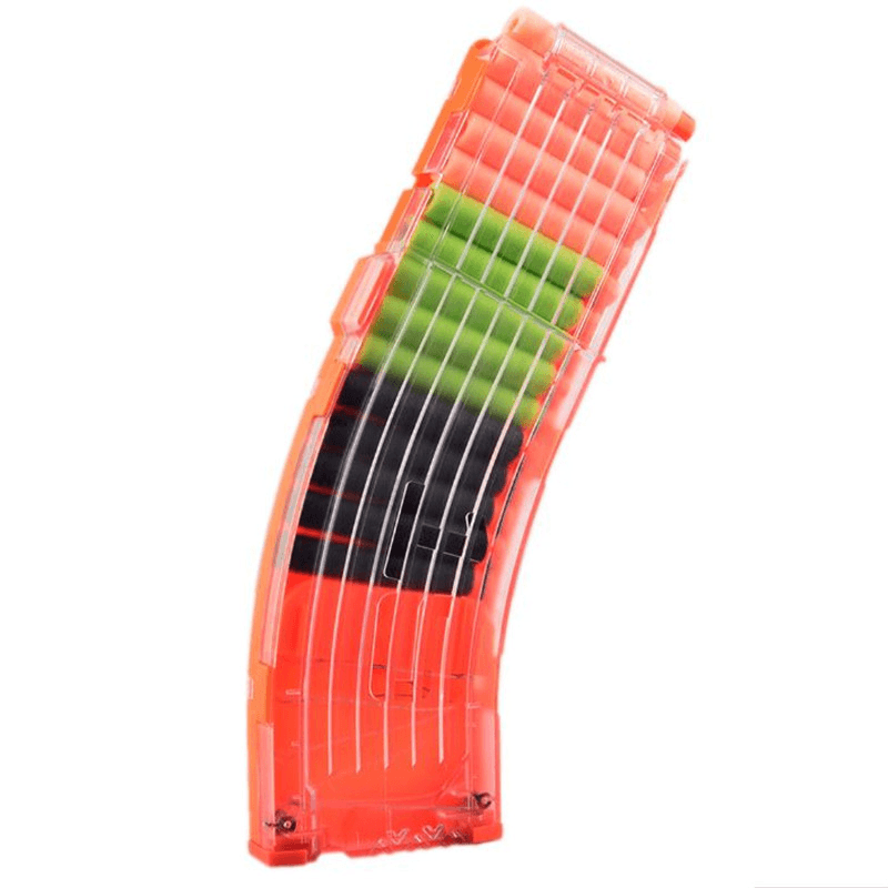 WORKER Toy 15Darts Plastic Clip Magazine for Nerf Modify Stryfe Elite Retaliator Blaster Toy Orange Transparen