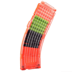 WORKER Toy 15Darts Plastic Clip Magazine for Nerf Modify Stryfe Elite Retaliator Blaster Toy Orange Transparen