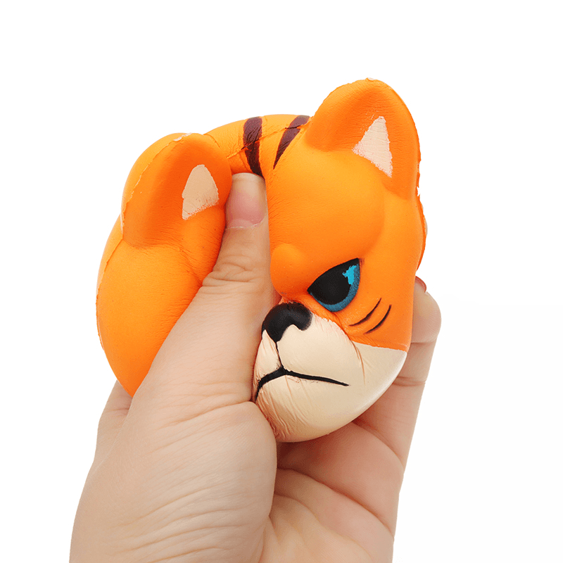 Tiger Squishy 8*7*6.5Cm Slow Rising with Packaging Collection Gift Soft Toy