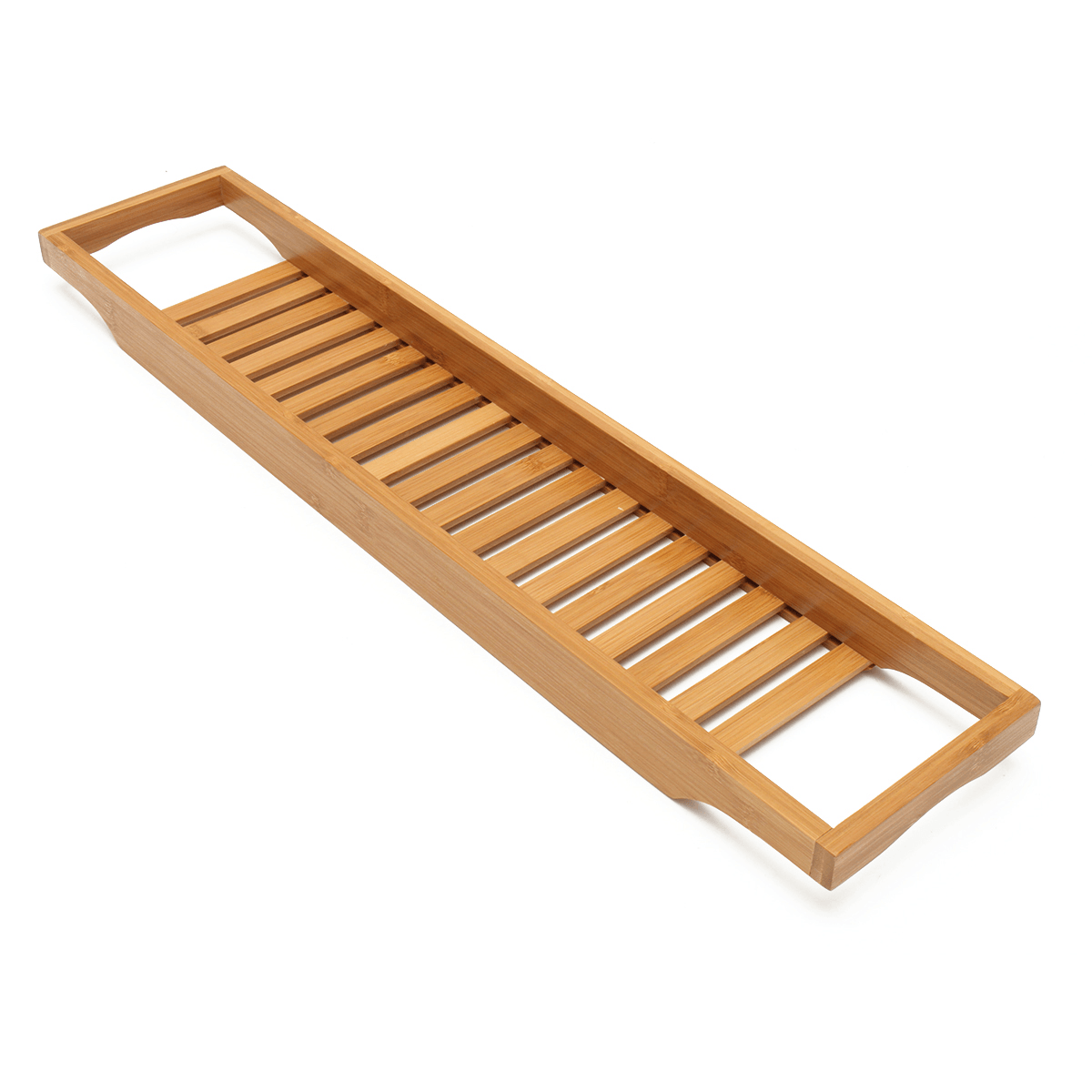 Bathroom Bamboo Bath Shelf Caddy Wine Holder Tub Tray over Bathtub Rack Support Storage