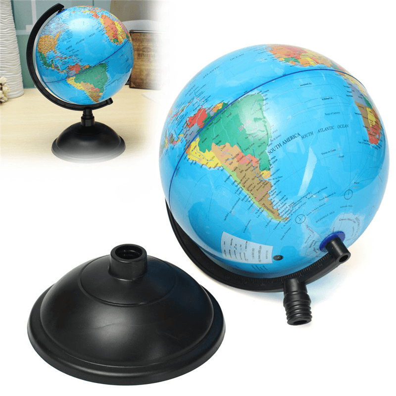 20Cm Blue Ocean World Globe Map with Swivel Stand Geography Educational Toy Gift