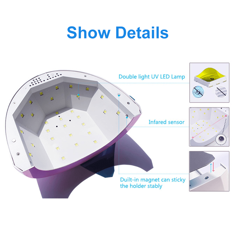 30 Lamp Beads Polished Electroplating Smart Induction LED Nail Dryer UV Lamp