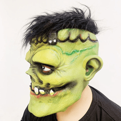 Gruselige grüne Zombie-Gesichtsmaske für Halloween-Spielzeug