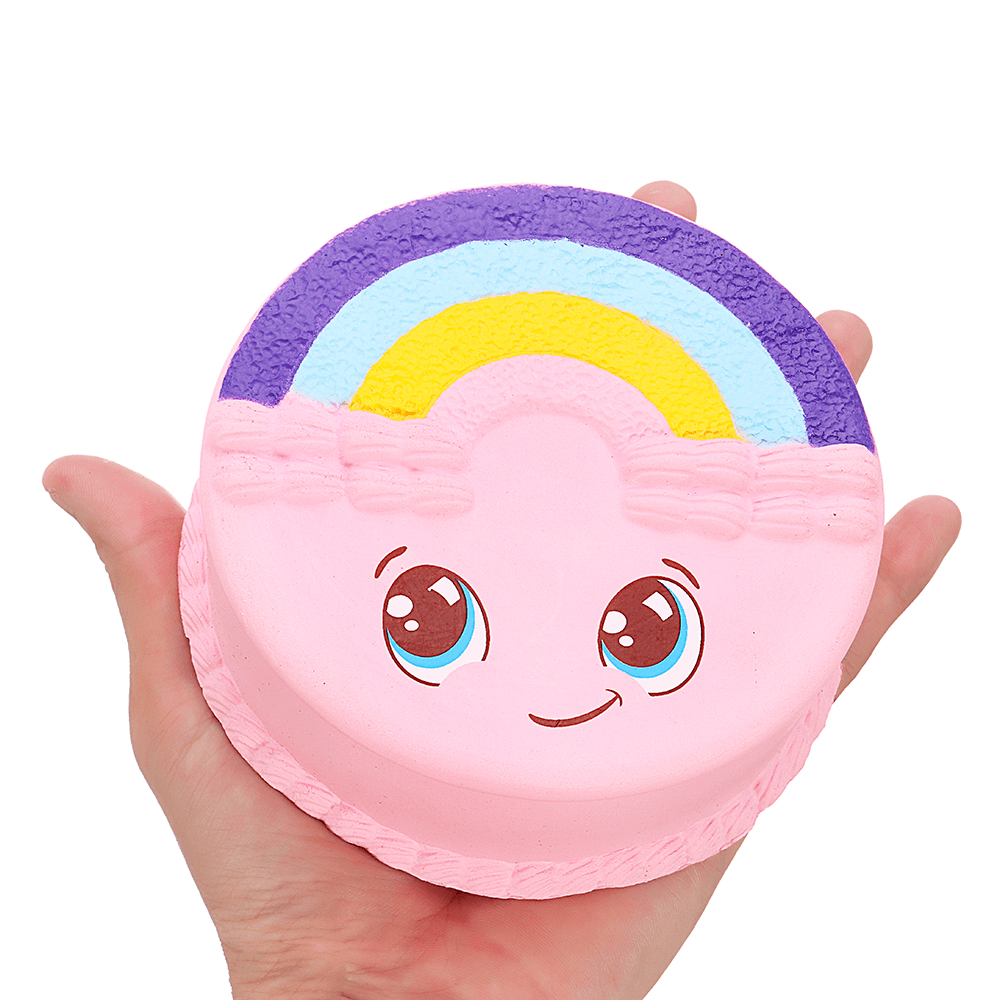 Rainbow Smile Cake Squishy 12CM Slow Rising with Packaging Collection Gift Soft Toy