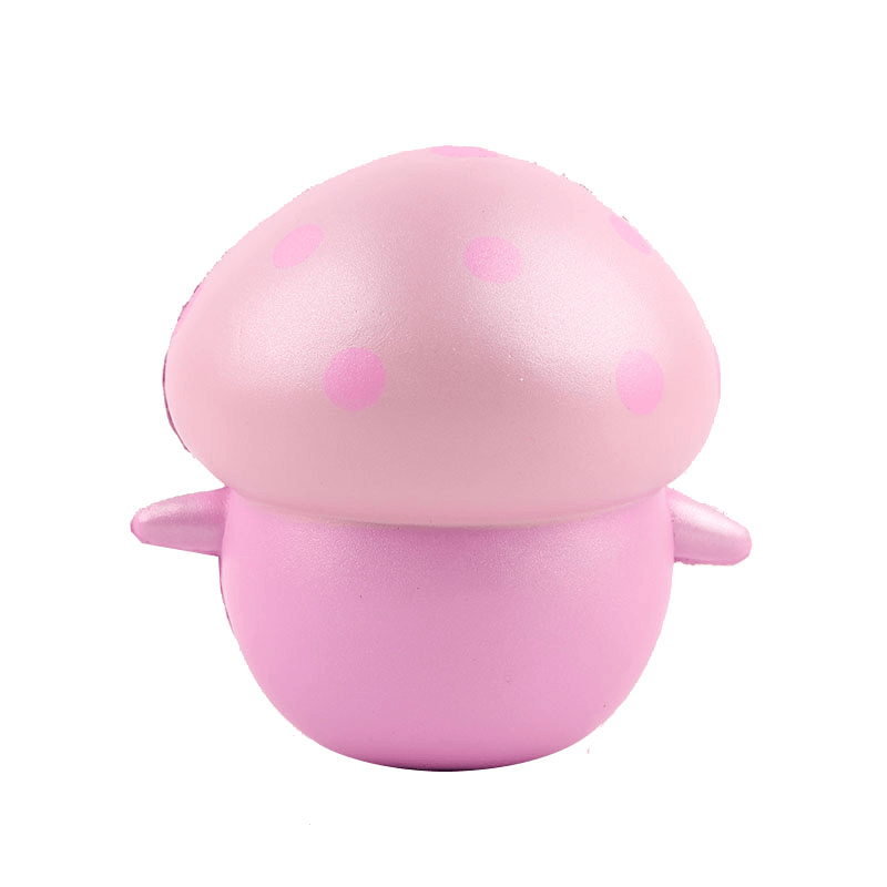 Squishy Pink Mushroom Doll 11Cm Soft Slow Rising Collection Gift Decor Toy with Packing