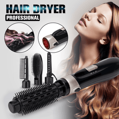 2-in-1-Profi-Haartrockner, Kamm, nasses/trockenes Haar, Glätteisen, Styling, Locken