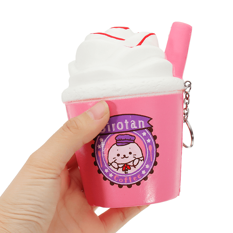 Eis-Teetasse, Squishy Kawaii Quetschspielzeug, 10 cm, süß, langsam aufsteigend, für Mädchen