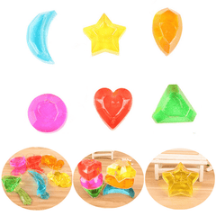 6PCS Crystal Slime Diamond Star Heart Moon Simulated Mud Jelly Plasticine Stress Relief Gift Toy