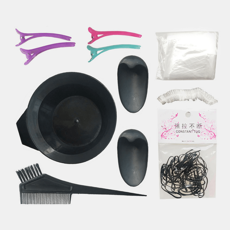 22-teiliges Haarfärbe-Werkzeug-Set, Kamm, Bürste, Einweg-Duschhaube, Latex-Handschuhe, Friseur-Werkzeuge