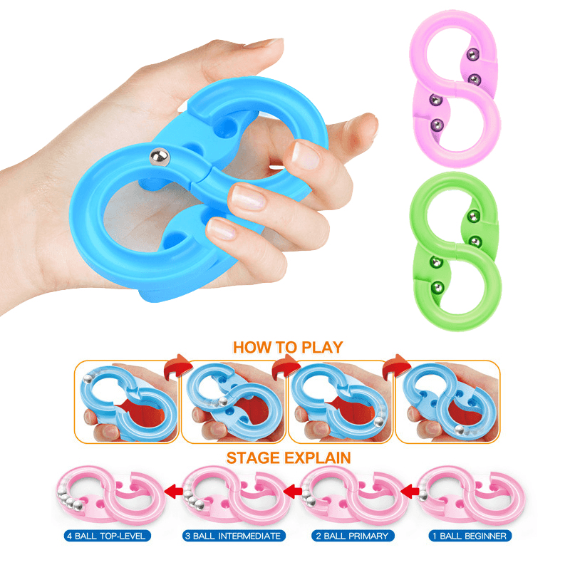 Random Color Creative Children'S Palm Mini Track Ball Hand Brain Coordination Training Sensory Puzzle Educational Toy for Kids Gift