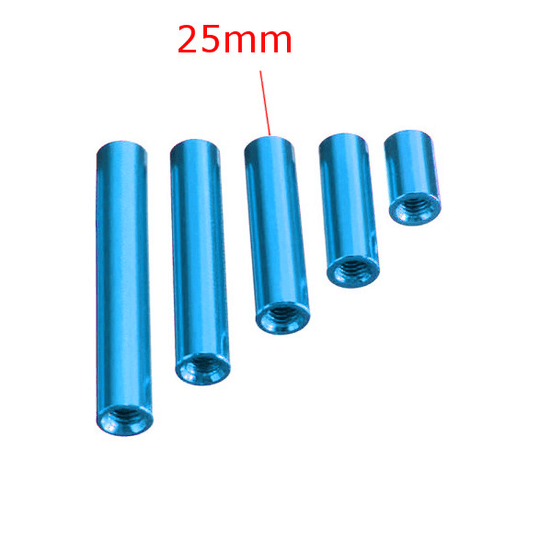 Suleve™ M3AR7 M3 Aluminum Alloy Standoff Studs 10-35Mm Blue round PCB Board Spacers Standoffs 10Pcs