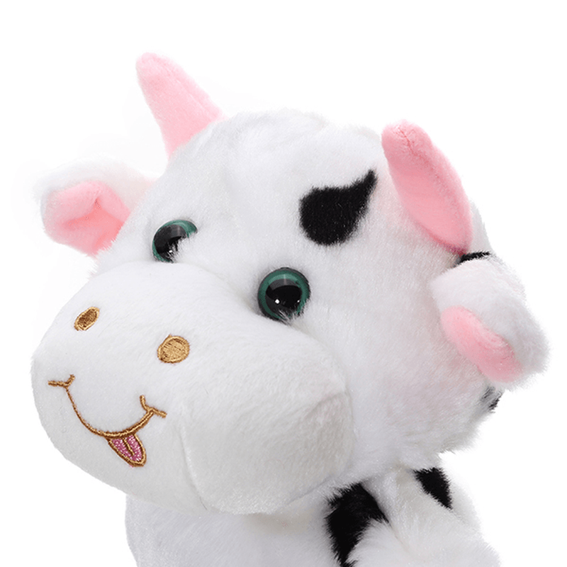 27CM Stuffed Animal Cow Hand Puppet Classic Children Figure Puppet Toys Plush