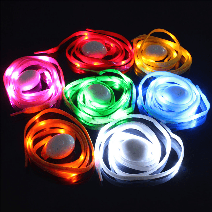 1 Pair Nylon LED Flashing Light up Glow Shoelace