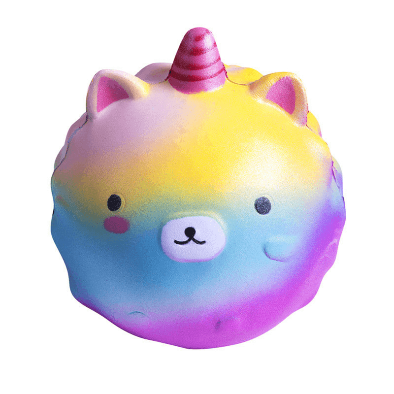 Süßes weiches Regenbogen-Einhorn-Wal-Erdbeer-Squishy-Charm-Dekompressions-Geschenkspielzeug