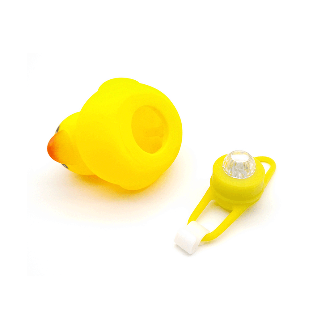 Creative Glow Duck Toys with Helmet for Bicycle Turbo Bell Lamp