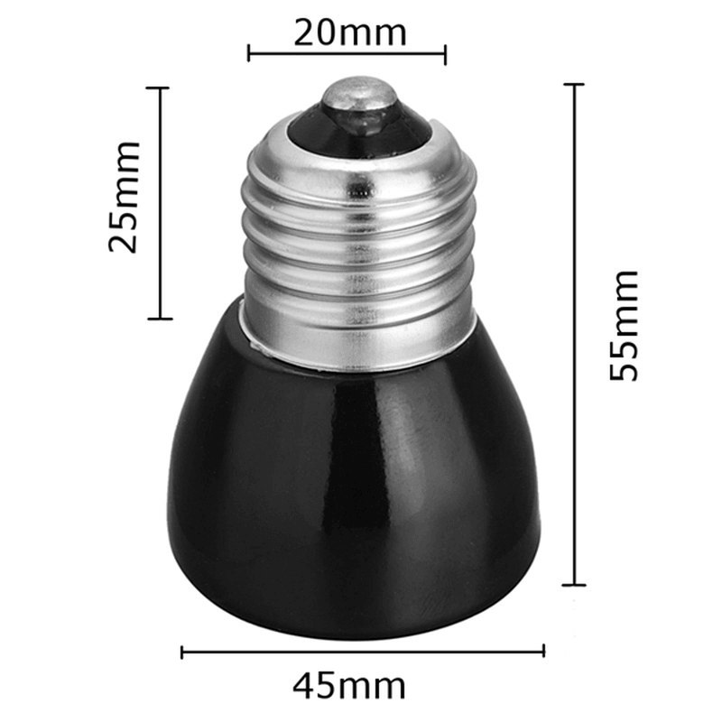 25W/50W/75W/100W Pet Reptile Far Infrared Ceramic Emitter Heat Lamp Bulb for Reptile Pet Brooder