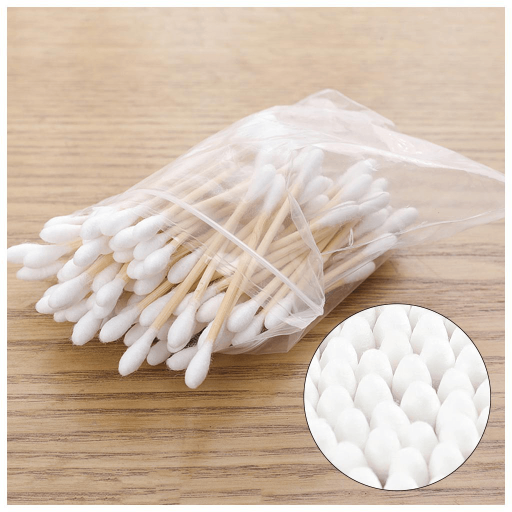 100Pcs Soft Clean Cotton Swab Women Wood Stick Beauty Stick Makeup Cotton Buds Tip for Nose Ears Cleaning Care Tool