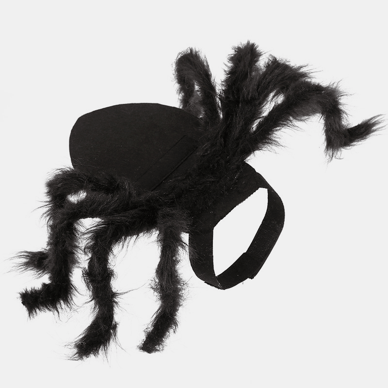 Pet Halloween Funny Spider Clothes Cat Dog Horror Simulation Plush Spider Clothes for Party Dress