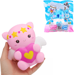 Creamiicandy Yummiibear Angel Kitty Panda Cloud licencia Squishy 14 cm con embalaje colección regalo juguete suave