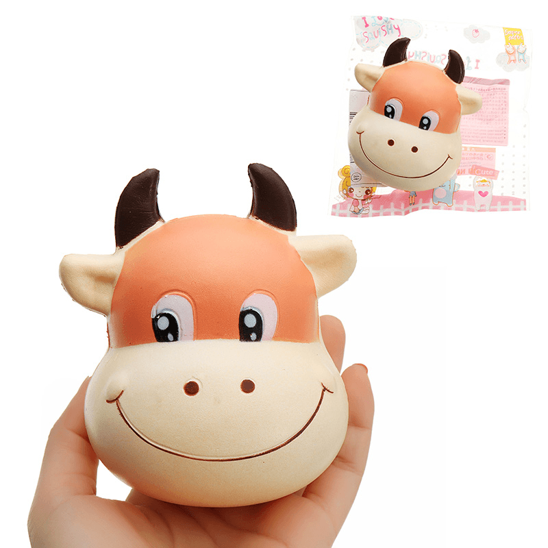 Bull Head Squishy 10 * 8Cm Levantamiento lento con empaque Colección Regalo Juguete suave