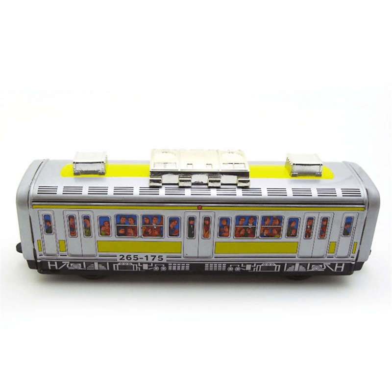 Classic Vintage Clockwork Subway Train Wind up Reminiscence Children Kids Tin Toys with Key