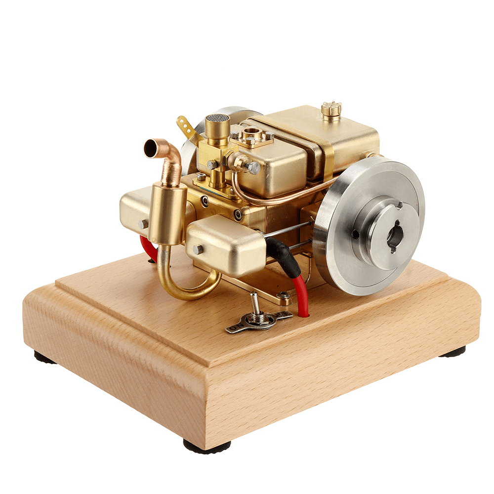 Eachine ET5S Horizontales Zweizylinder-Motormodell, wassergekühlte Kühlstruktur, STEM-Motor aus Messing und Edelstahl, Spielzeugsammlung, Geschenke