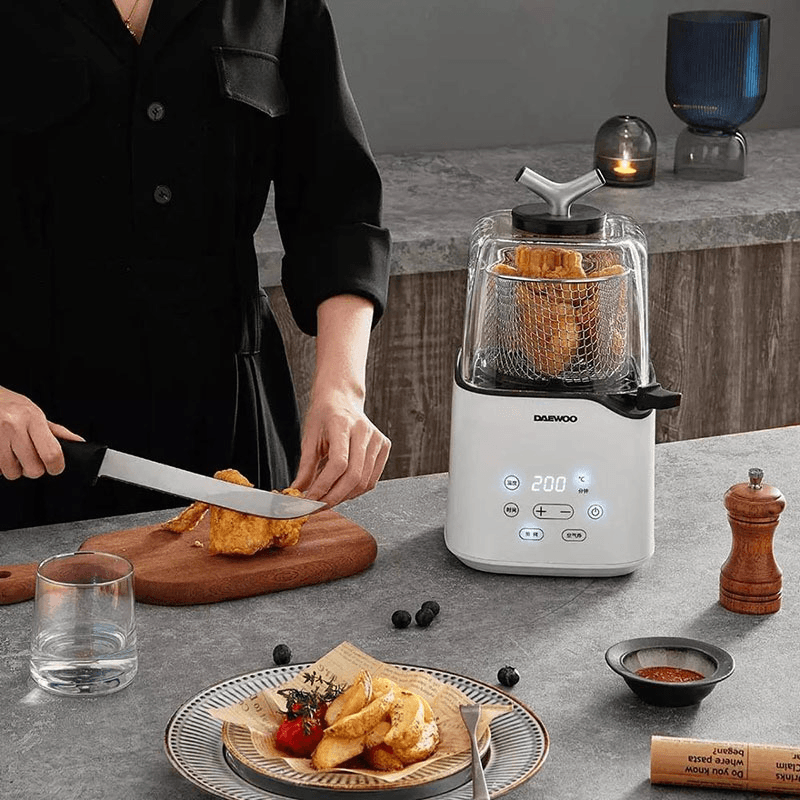 DAEWOO K3 850W 2.35L Air Fryer Oven Electric No Oil Intelligent Mini 3D Air-Fried Technology One-Click Switch Grilling from Ecological Chain