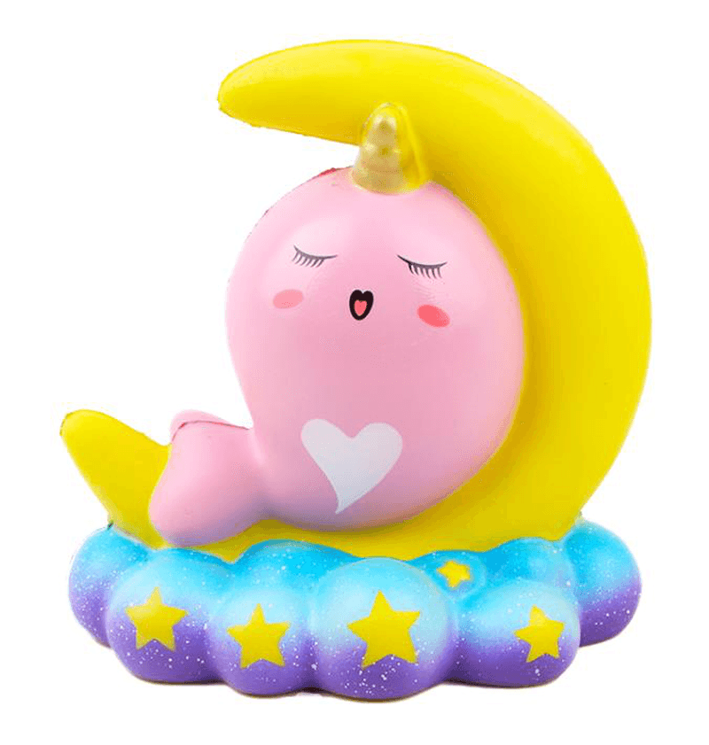 Sanqi Elan 16CM Animal Squishy Unicorn Moon Narwhale Slow Rebound with Packaging Gift Collection