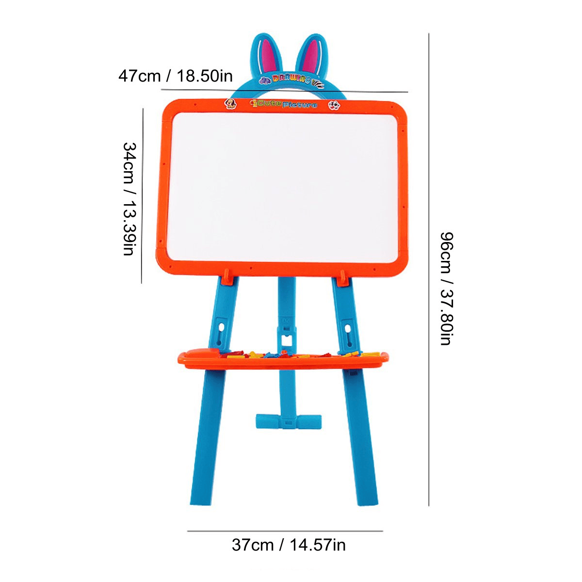 3 in 1 Magnetic Writing Drawing Board Double Side Learning Easel Educational Toys for Kids