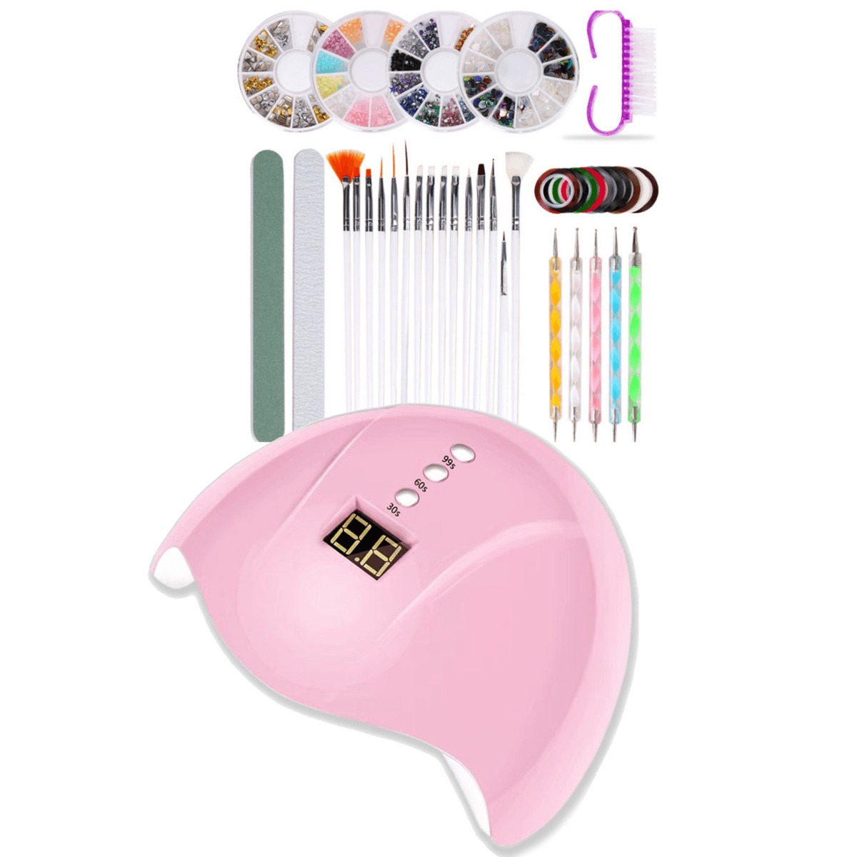 Nail Set Nails UV Nail Dryer Machine Drill File Nail Art Set Grinding Tool