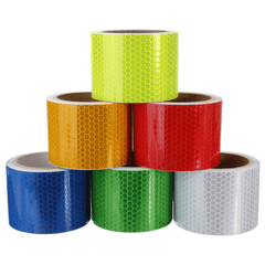 3M langes Sicherheits-Vorsichts-Reflexband-Warnband-Aufkleber, selbstklebendes Klebeband, 6 Farben