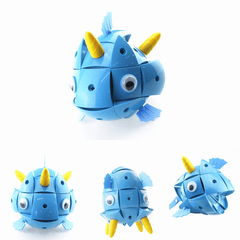 Parcae NS003 90PCS Magnetic Magic Wisdom Ball Blue Fish Blocks Various Deformation Puzzle Toys