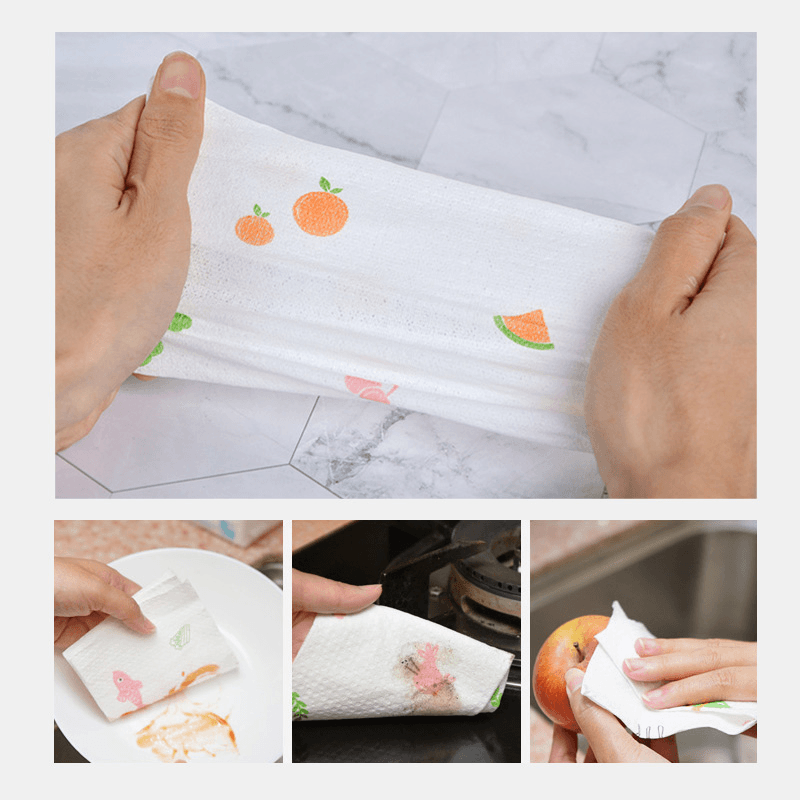 60 Pumping / Pack Printed Disposable Non-Woven Cloth Extraction Wet and Dry Wipes Kitchen Towels