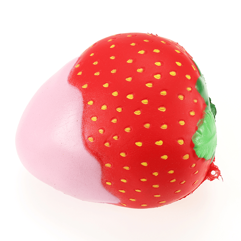 Yunxin Squishy Strawberry with Jam Jumbo 10Cm Soft Slow Rising with Packaging Collection Gift Decor