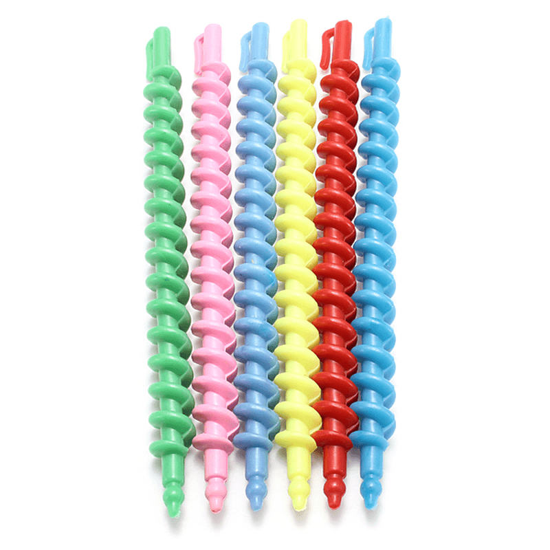 75Pcs Plastic Hairdressing Spiral Hair Perm Rod Hair Styling Tools Salon Barber DIY