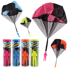 Parachute Toy Throw and Drop Outdoor Fun Toy Outdoor Sports Toys Random Color with Soldier Doll