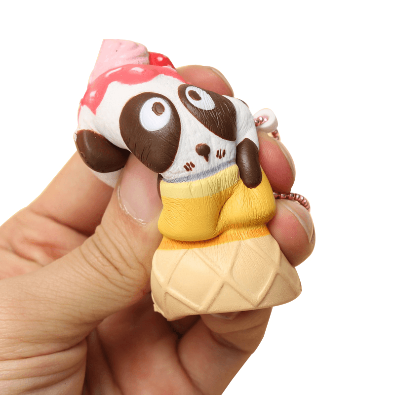 10PCS Wholesale Squishyfun Cute Panda Cream Super Slow Rising Squishy Original Packing Ball Chain Kid Toy