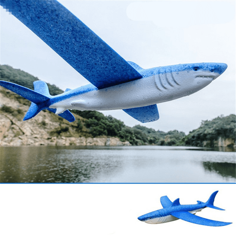 EPP Airplane 46Cm Hand Launch Throwing Aircraft Inertial Foam Dragon Eagle Shark Plane Toy Model