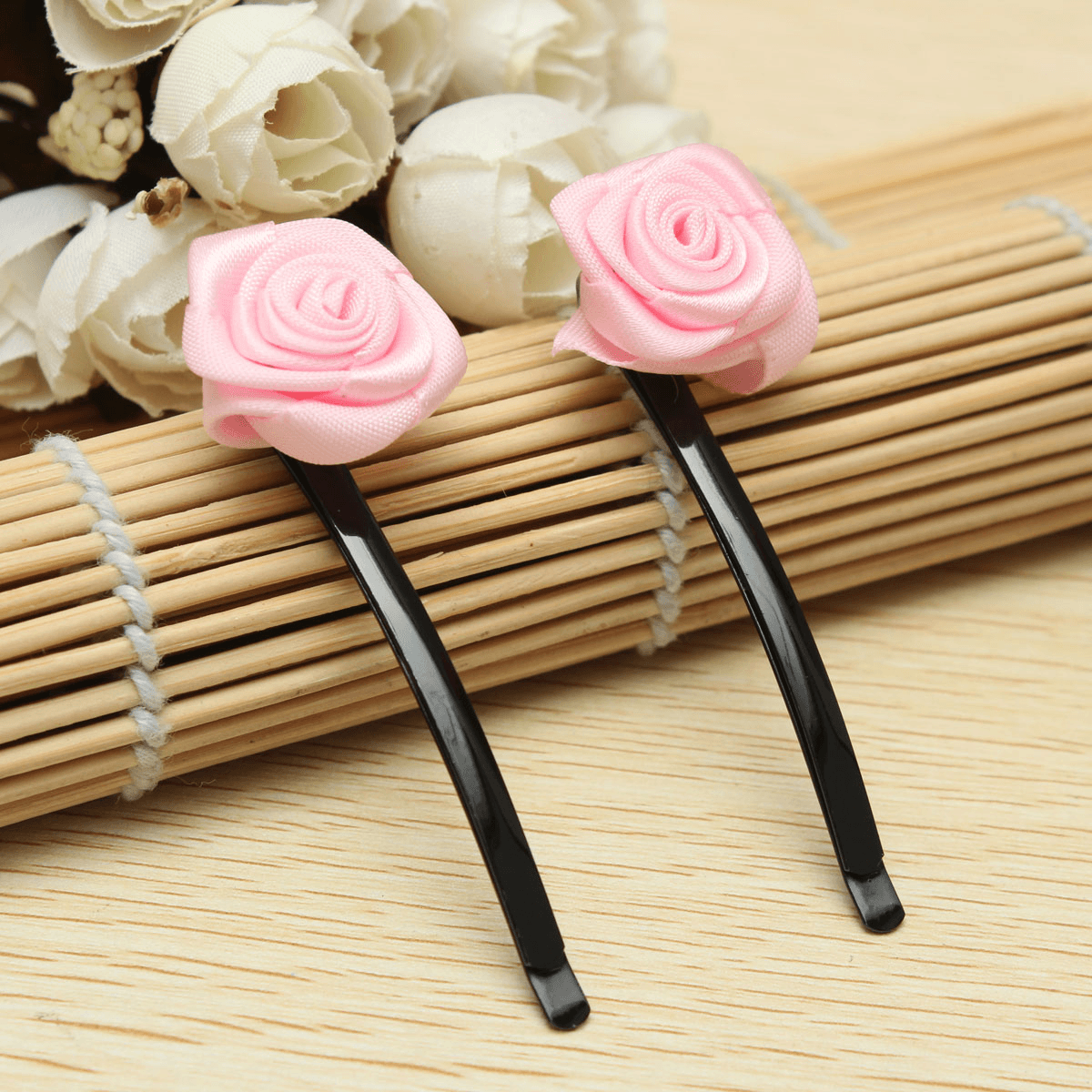 6Pcs Rose Flowers Hair Pins Grips Clips Accessories for Wedding Party