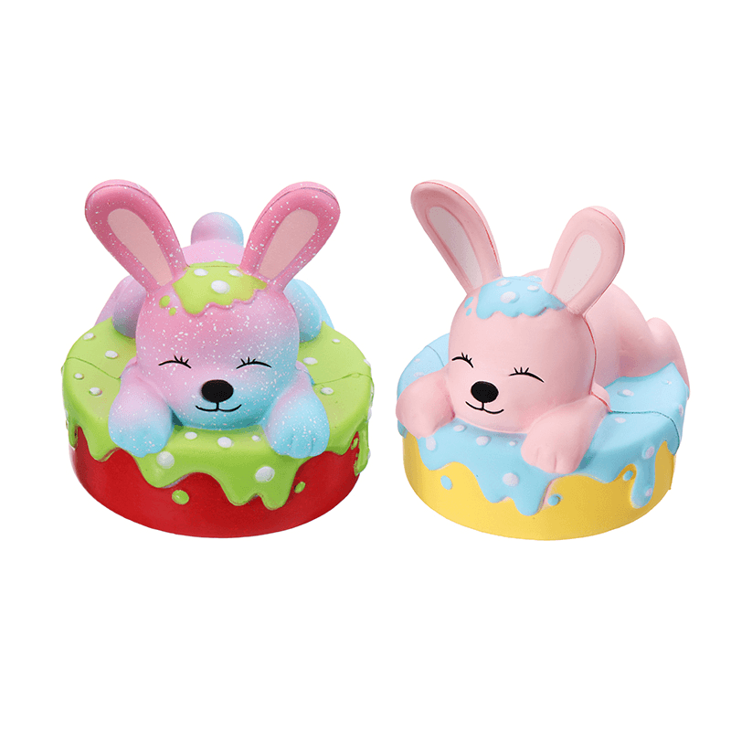 Oriker Squishy Rabbit Bunny Cake Cute Slow Rising Toy Soft Gift Collection with Box Packing