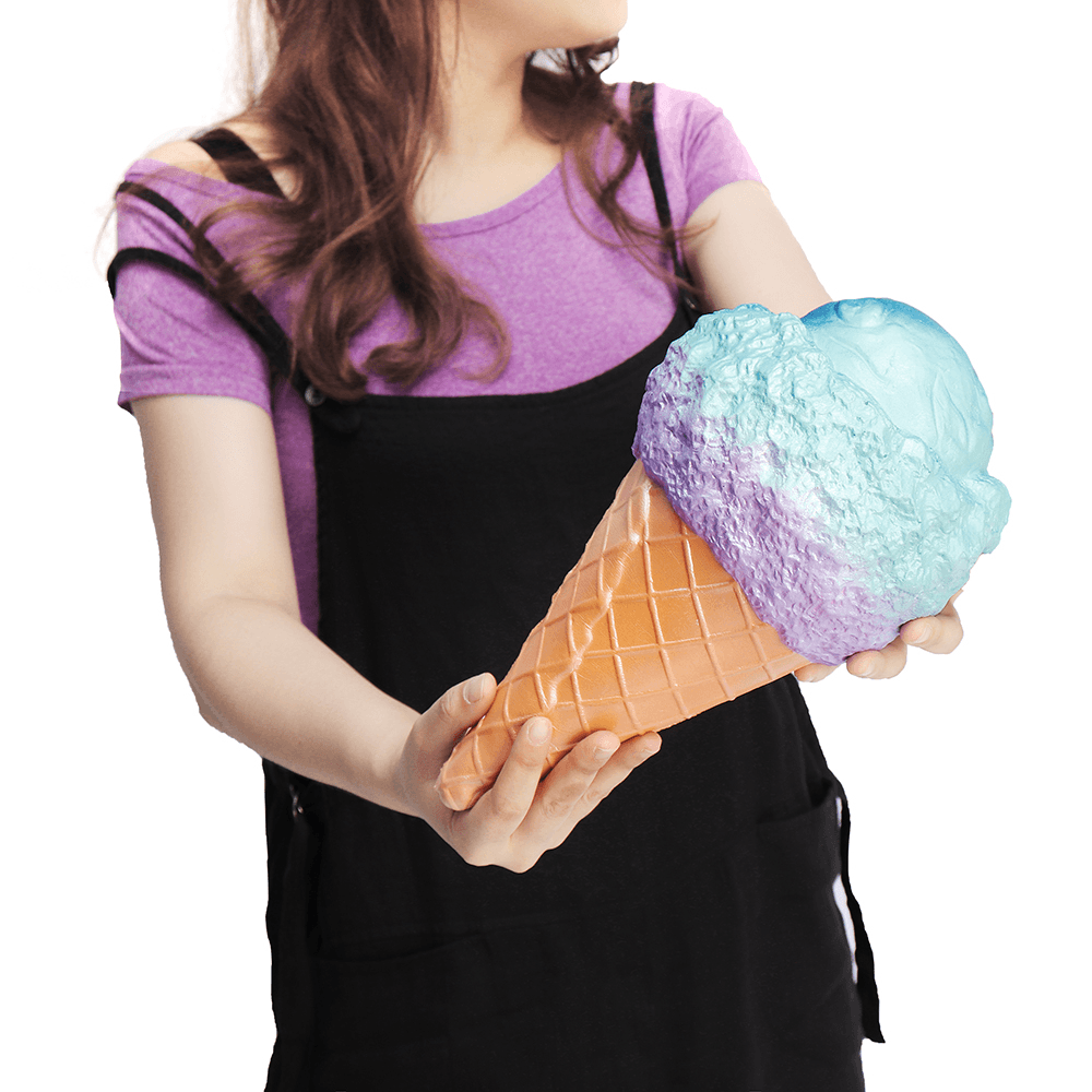 Giant Ice Cream Cone Squishy 30*16CM Huge Fruit Slow Rising with Packaging Jumbo Soft Toy