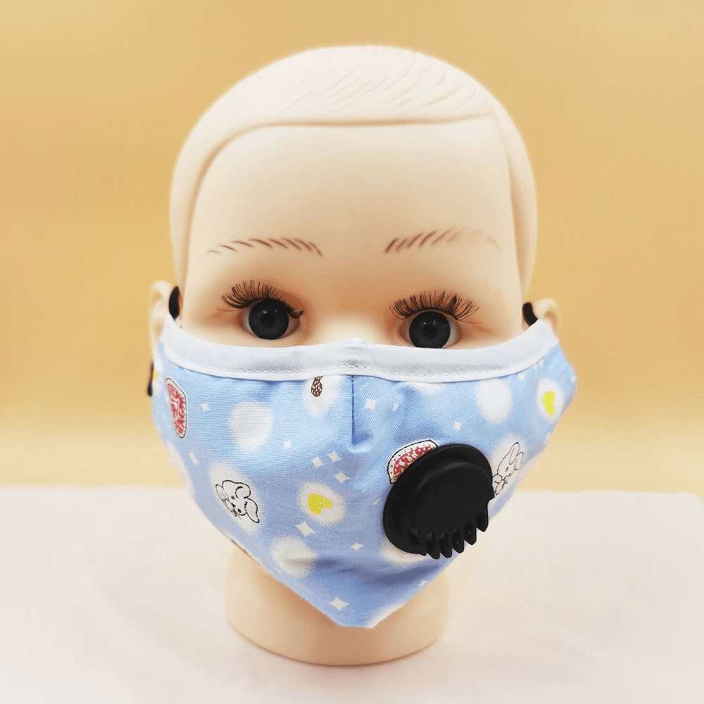 Filtro per maschera facciale per bambini PM2.5 Regolazione per bambini Valvola traspirante antipolvere antiappannante con filtro sostituibile Maschera per la bocca per la salute del corpo